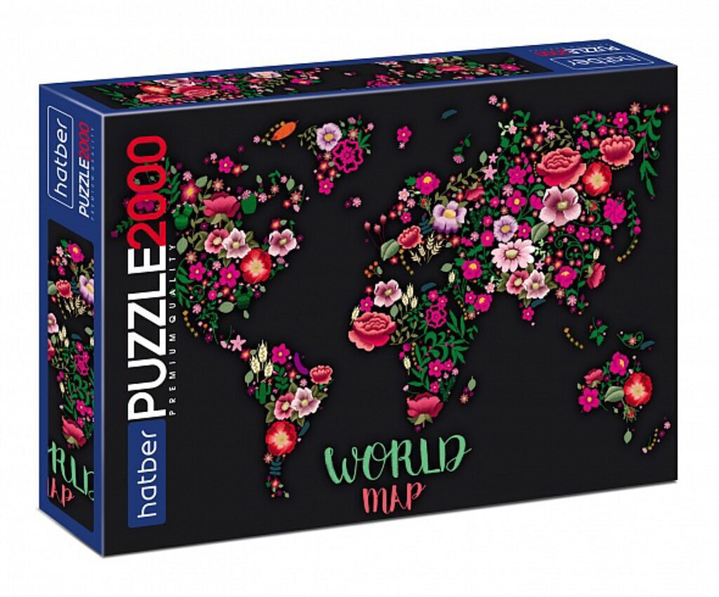Пазлы 2000 элементов 980*680мм "Flower map" Premium