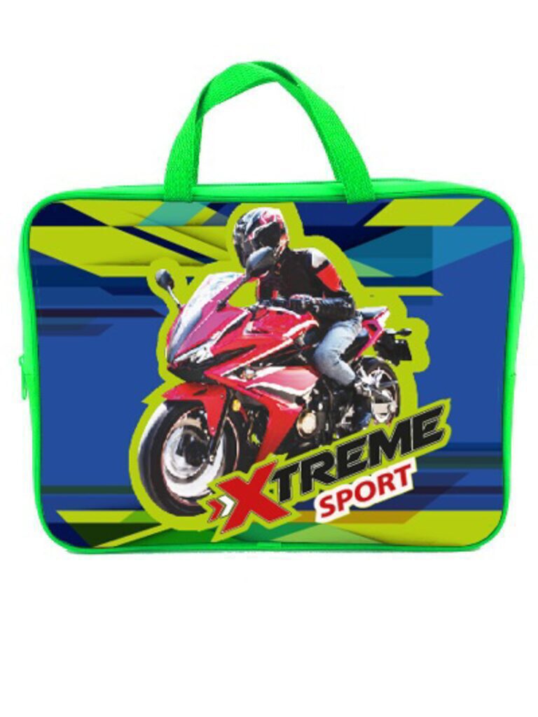 Папка А4 с ручками, ткань, на молнии Extreme sport