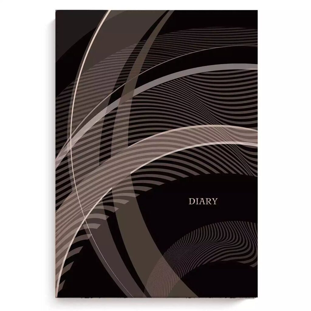 Ежедневник недат А5 7БЦ 80л. "Diary. Линии на коричневом" выб.УФ-лак, софт-тач