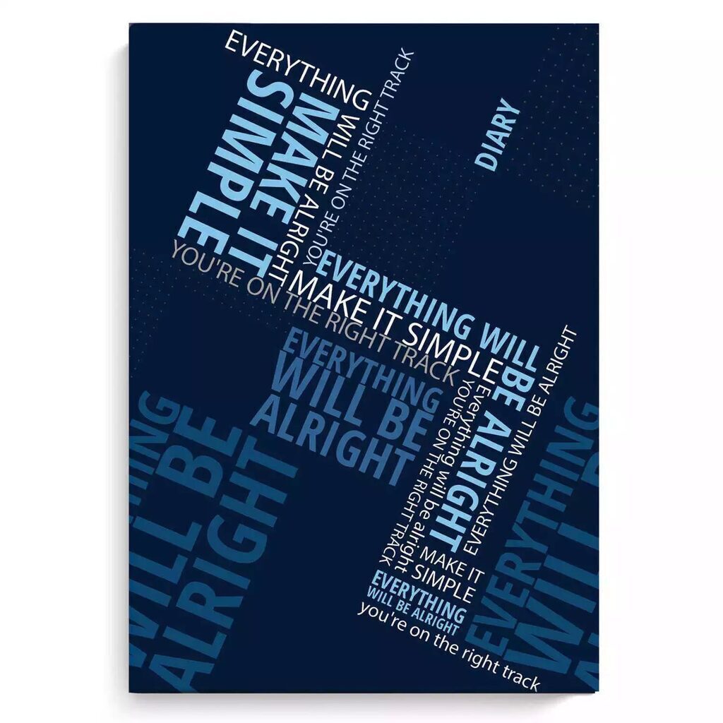 Ежедневник недат А5 7БЦ 80л. "Diary. Лозунги" выб.УФ-лак, софт-тач