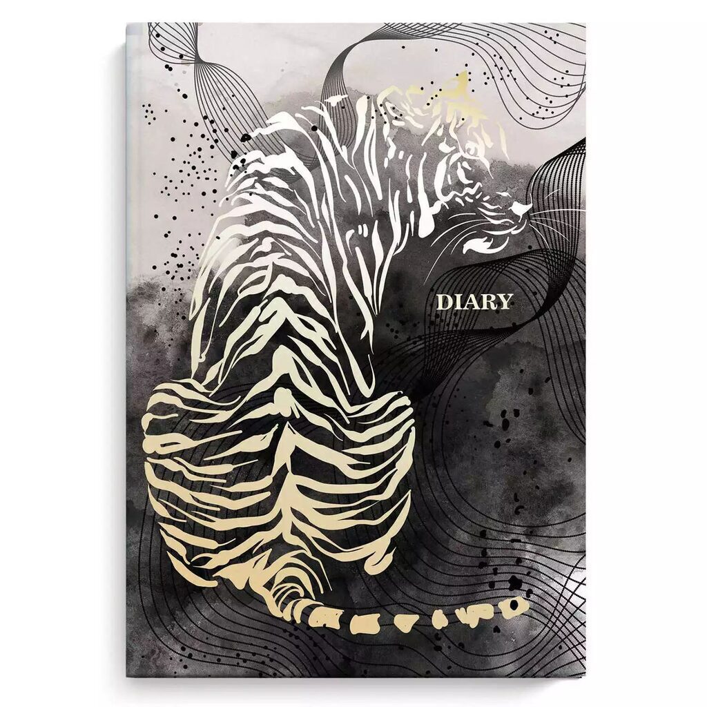 Ежедневник недат А5 7БЦ 80л. "Diary. Золотой тигр" тисн.фольгой, софт-тач