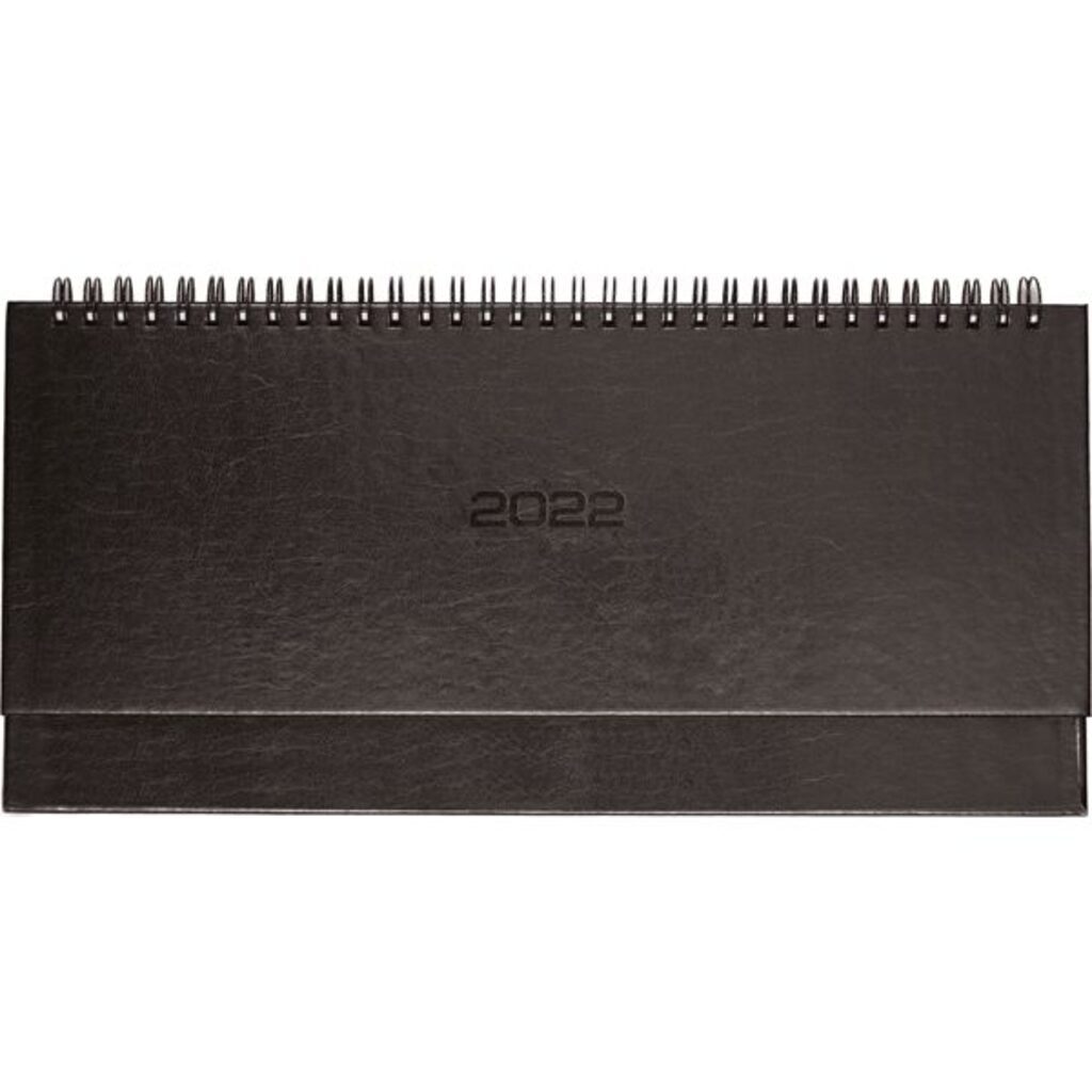 Планинг дат. 2022г (310*145) 128стр., Visa черный, тв. обложка, кожзам, евроспираль, 70г/м2