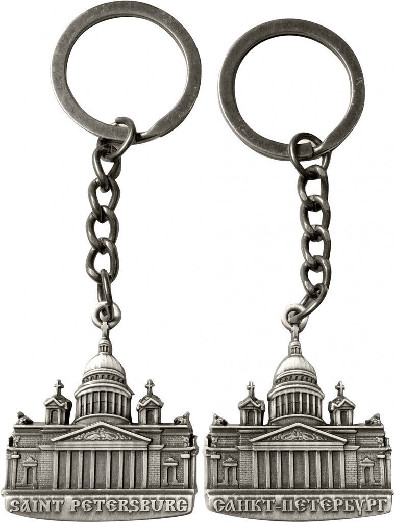 Брелок метал."Исаакий", ант. олово