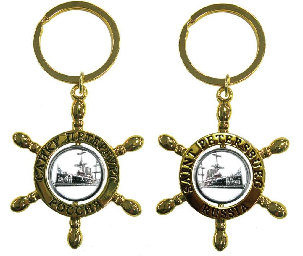 Брелок метал. "Аврора"цв.зол.