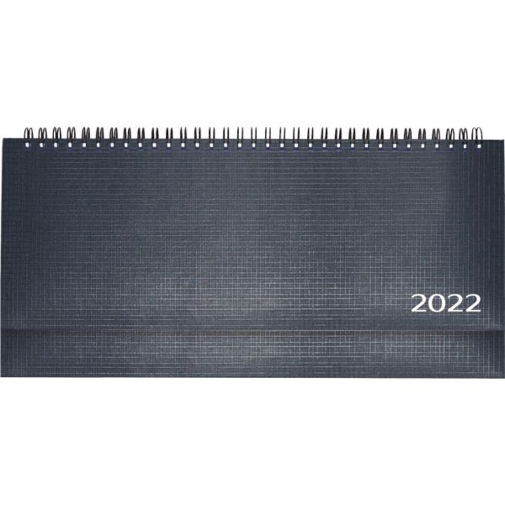 Планинг дат. 2022г (294*142) 128стр., Lancaster синий, тв. обложка, балакрон,евроспираль, 70г/м2
