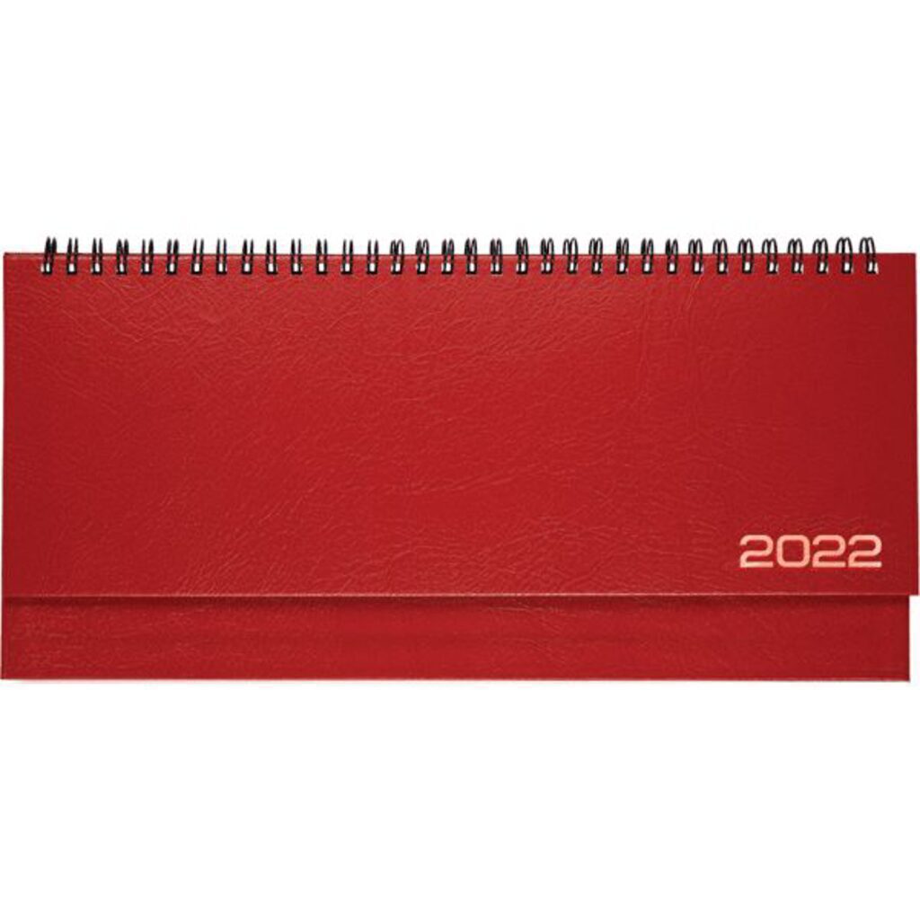 Планинг дат. 2022г (294*142) 128стр., Orion красный, тв. обложка, бумвинил, евроспираль, 70г/м2