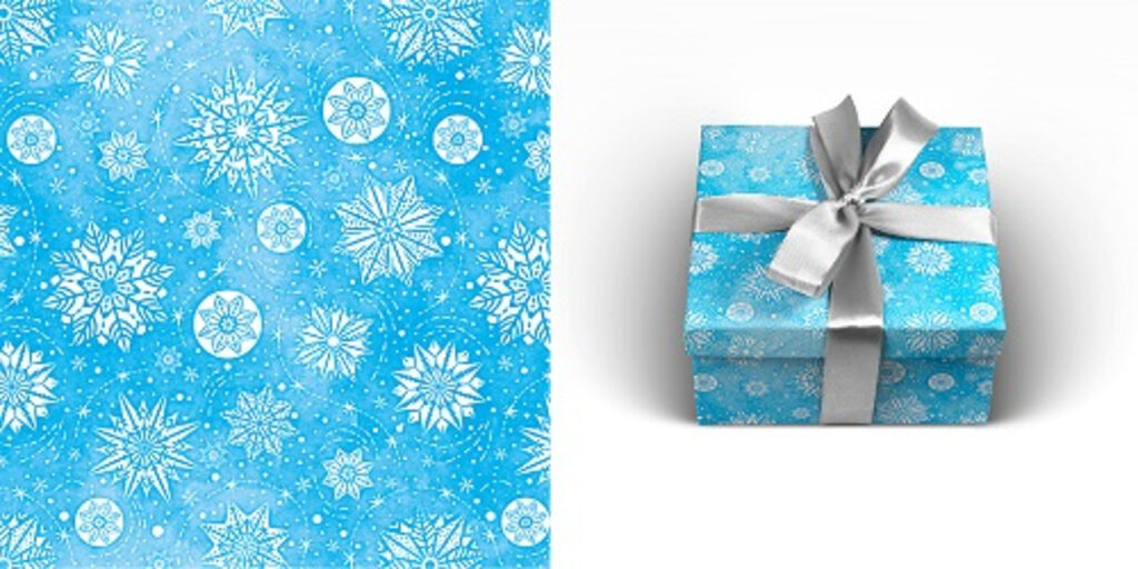 Бумага упаковочная 70*100см  "Снежинки"