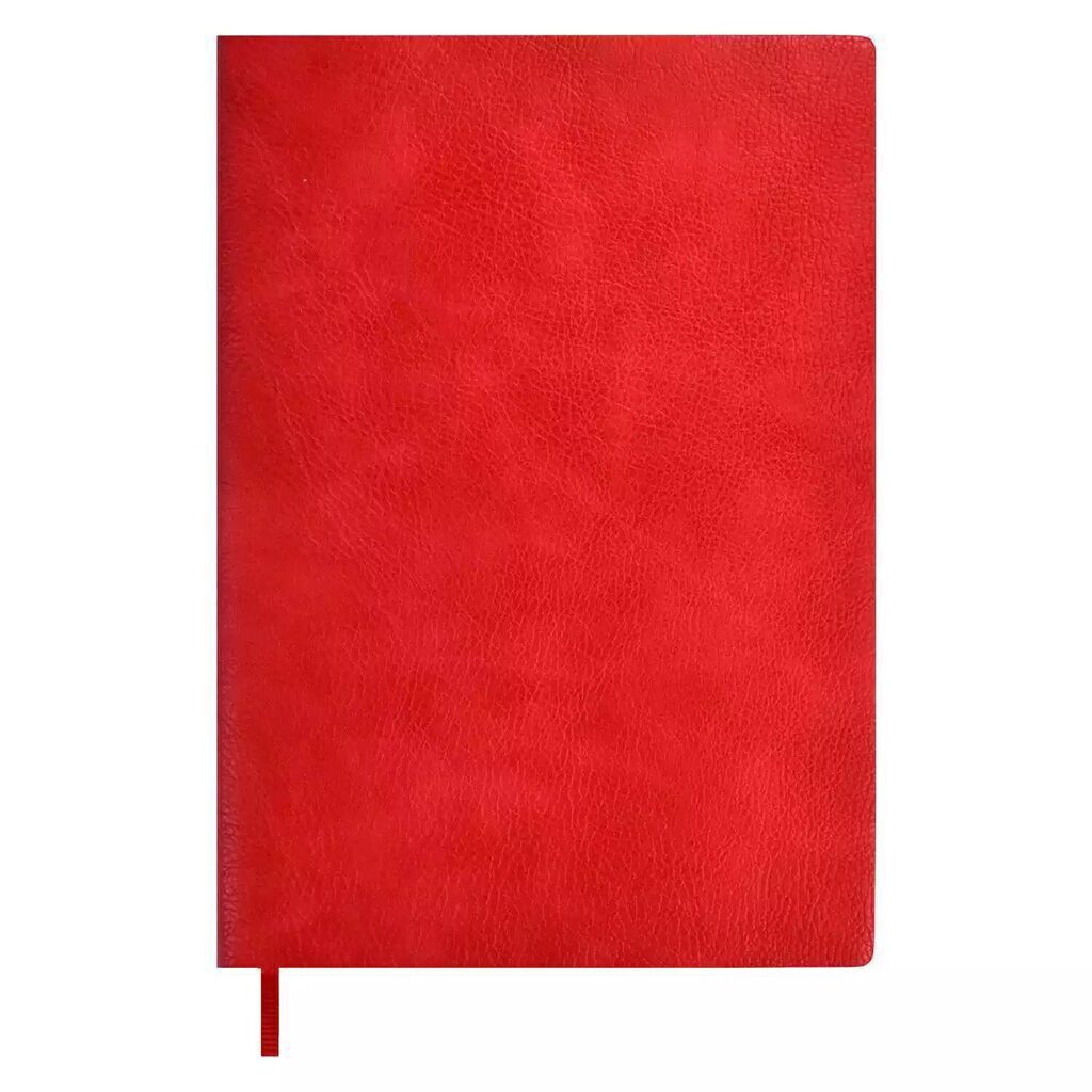 Ежедневник недат А5 кож.зам., мягк.пер., 120л. "Шеврет красный" ляссе