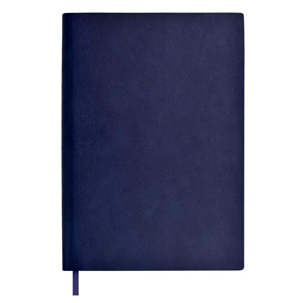 Ежедневник недат А5 кож.зам., мягк.пер., 120л. "Шеврет синий" ляссе