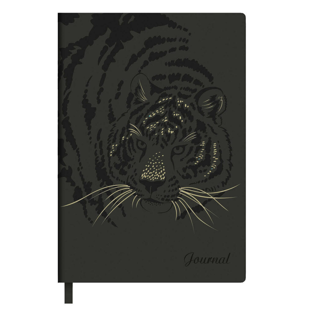 Ежедневник недат А5 кож.зам., мягк.пер., 160л. "Буйвол черный" тисн.фольгой, ляссе