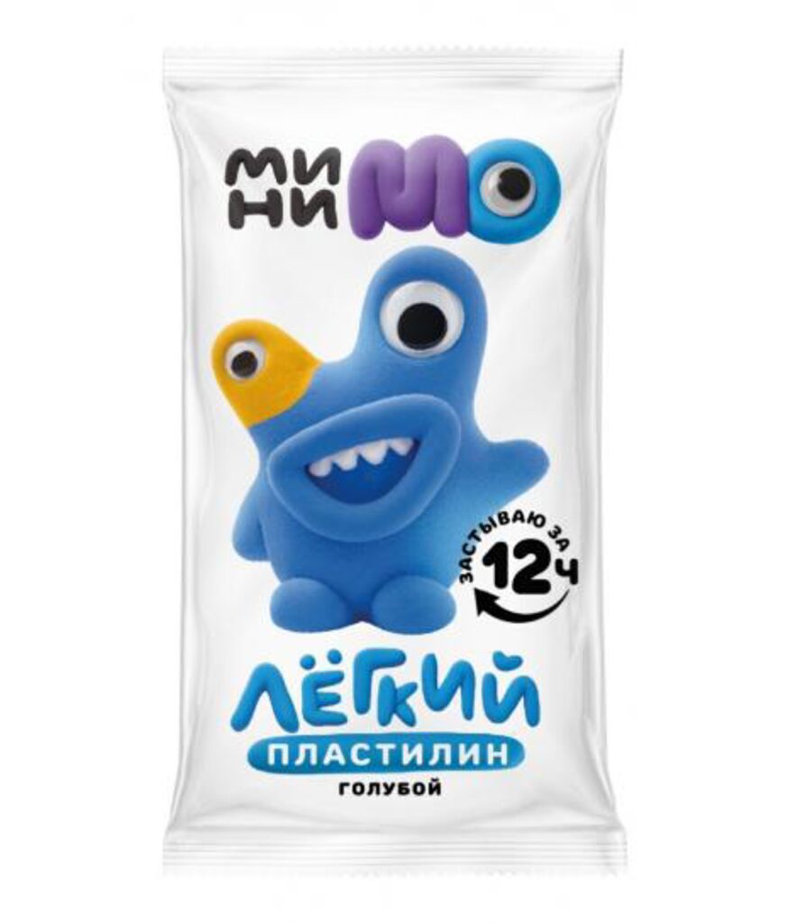 Пластилин легкий ТМ "МиниМо" голубой, 20гр