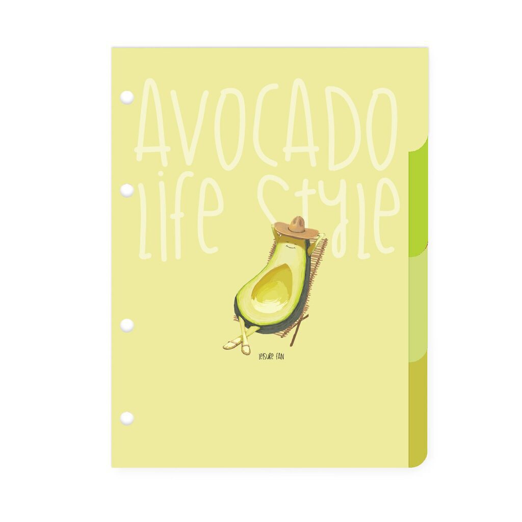 Разделители для тетрадей на кольцах А5 4л. Альт "Avocado Style"