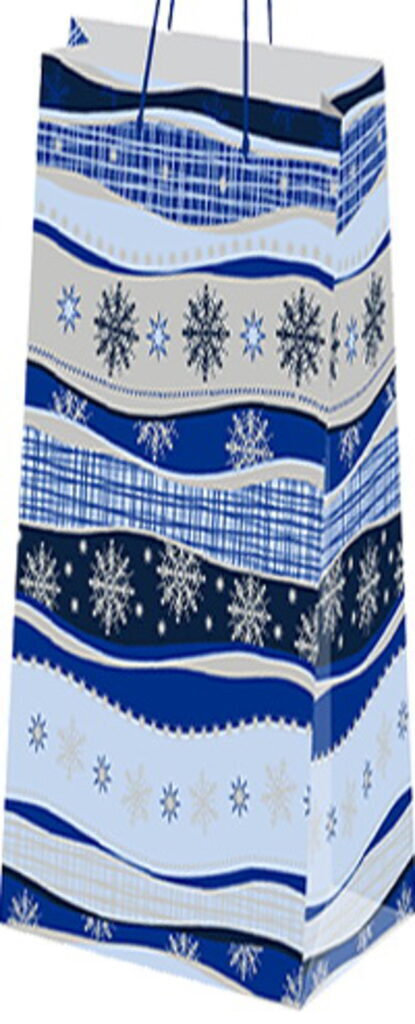 Пакет подар. бум. новогодн. 12*36*9,5см(под бутылку) 128гр/м  "Regalissimi" глянц.лам.