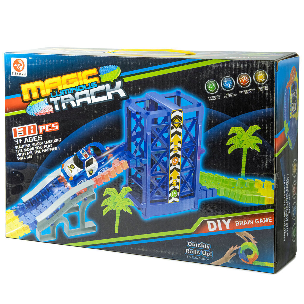 Игровой набор для мальчиков "Автотрек" с лифтом (маш. в компл., свет, бат. 2*ААА не в компл.