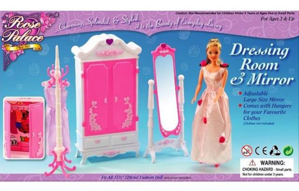 Игровой набор для девочек "Шкаф с зеркалом"  без куклы