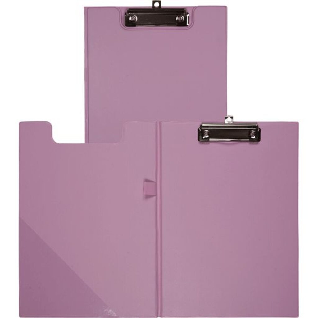 Папка-клипборд А4  розовая Pastel, ПВХ 1500 мкм, с внутр.карманом