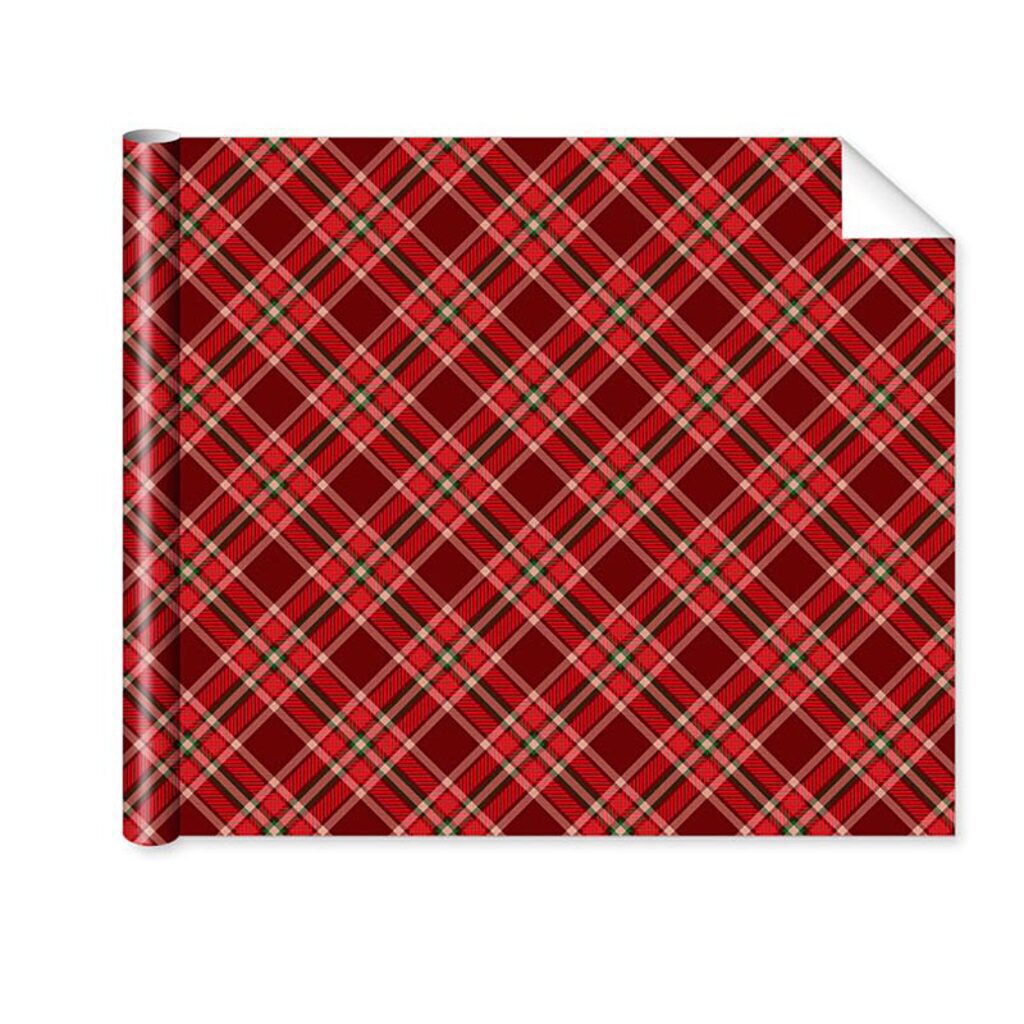 Бумага упаковочная 70*100см "Красная клетка"