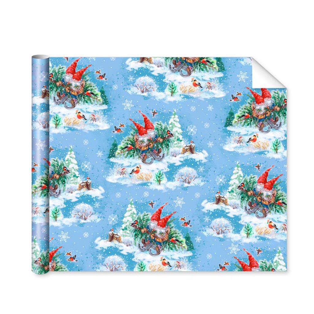 Бумага упаковочная 70*100см "Гномики"