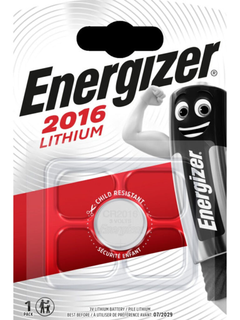 Батарейка-таблетка  CR-2016  ENERGIZER, блистер, цена за 1 шт