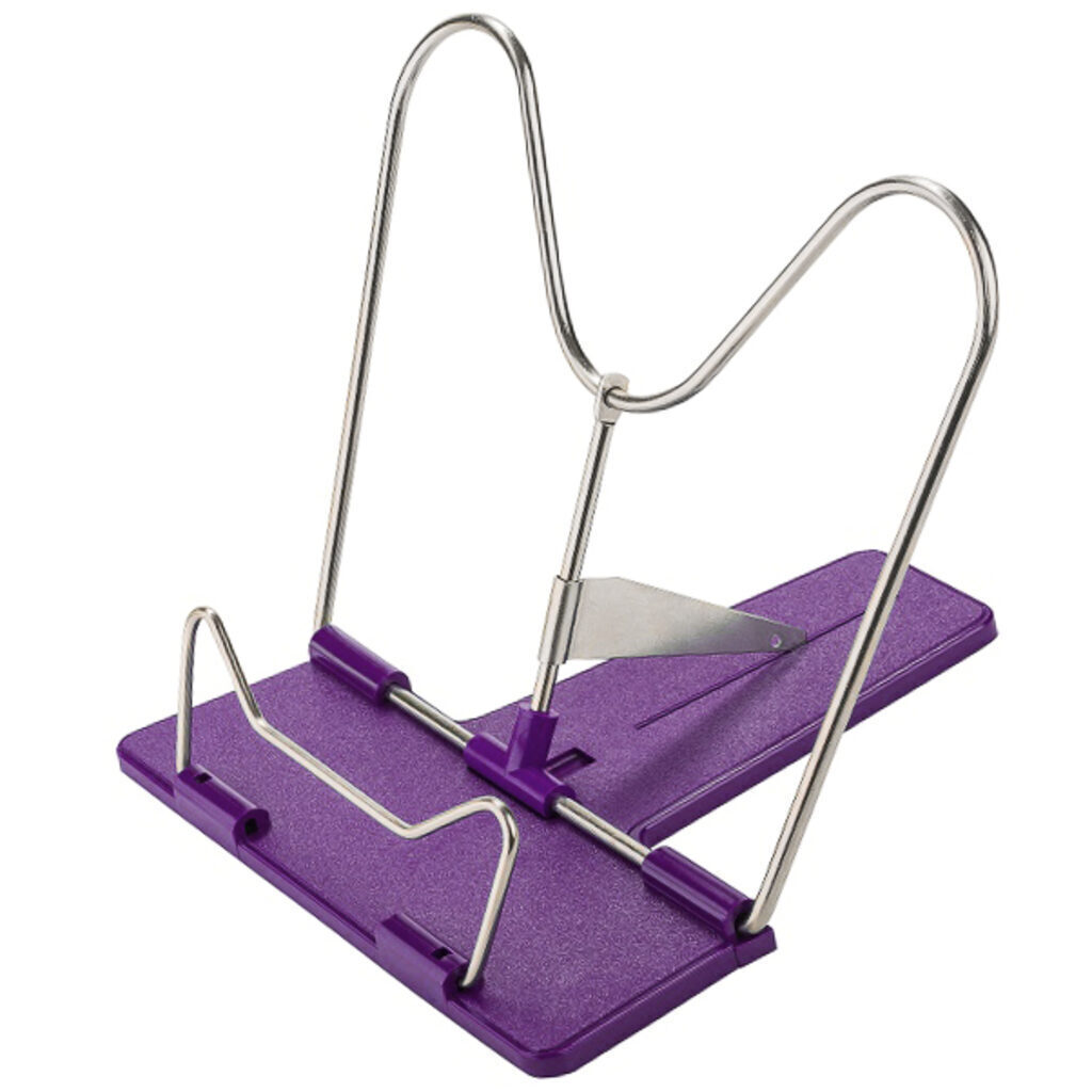Подставка для книг, пластик + металл, фиолетовая