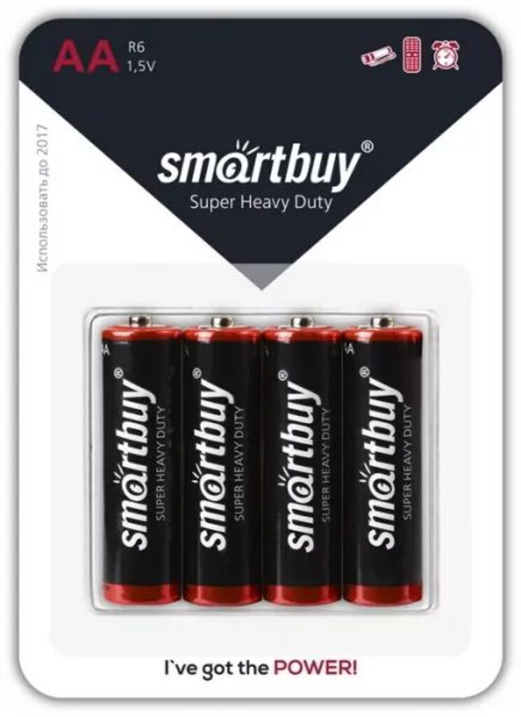 Батарейка R-06 (АА) Smartbuy солевая, блистер, цена за 1 шт