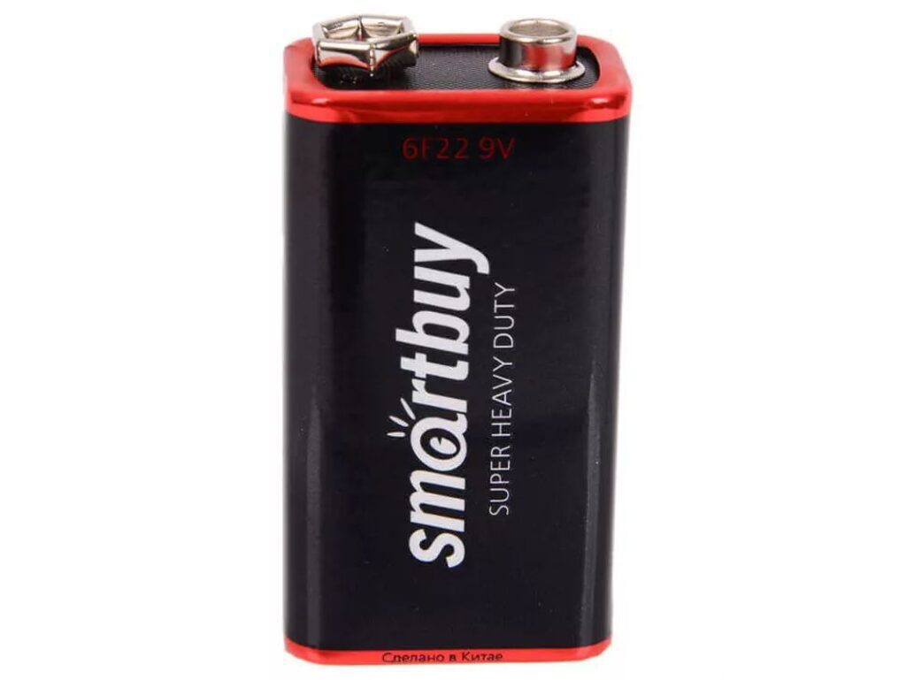 Батарейка 6F-22 (9V) Smartbuy солевая, спайка, цена за 1 шт