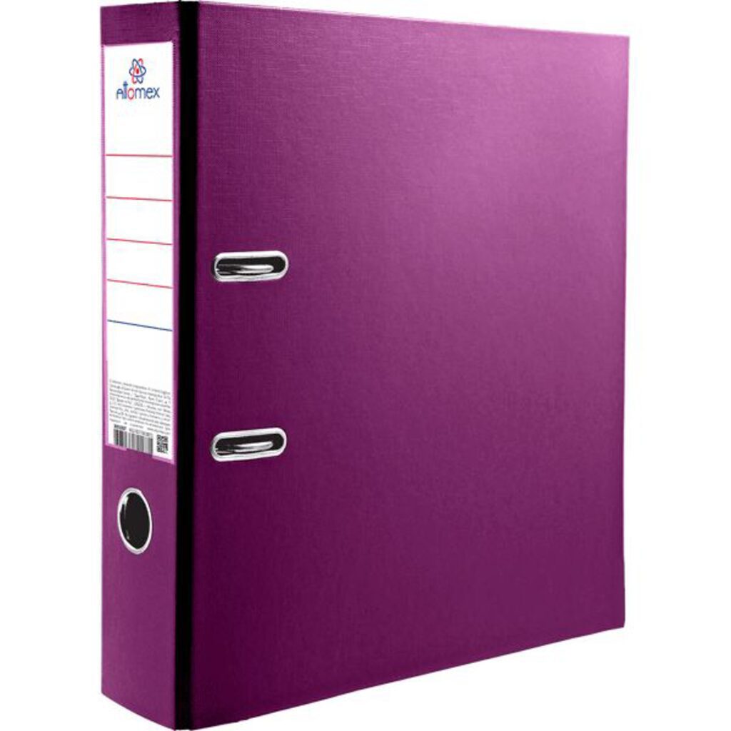 Регистратор А4  75мм PVC, фиолетовый, разборный, металл.окантовка