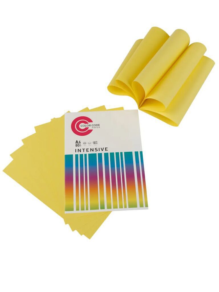 Бумага А4 цветная  50л Color Code ИНТЕНСИВ, желтая