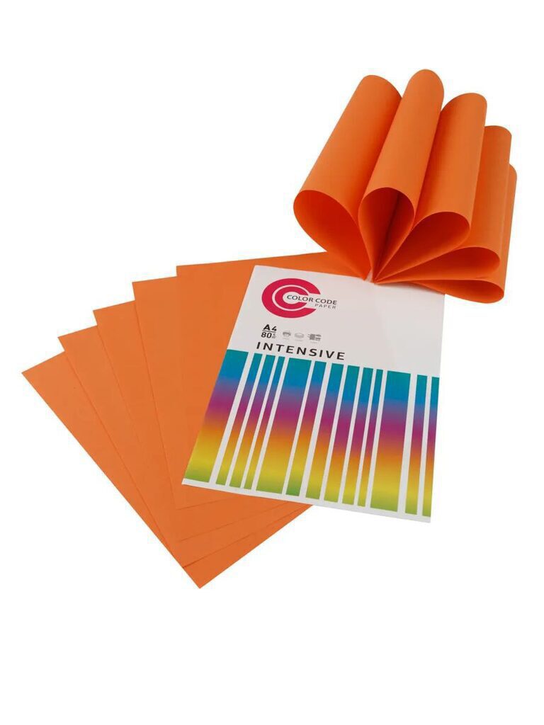 Бумага А4 цветная  50л Color Code ИНТЕНСИВ, оранжевая