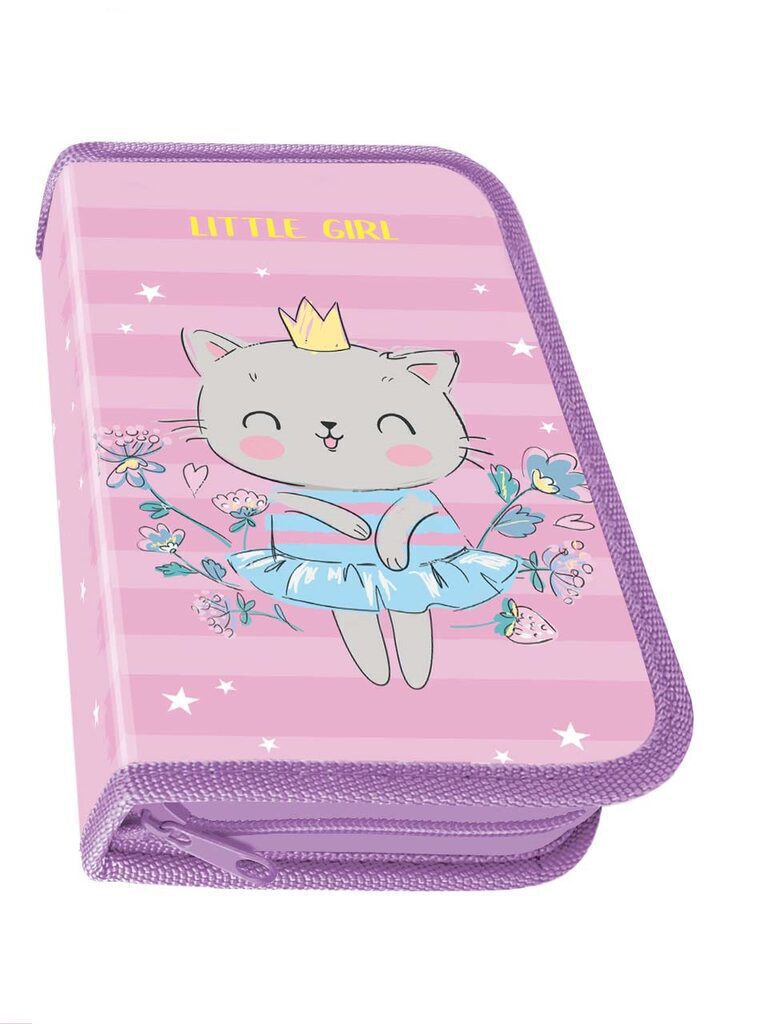 Пенал 1 отд. (190*115*30) молния, лам.картон "Kitten princess"