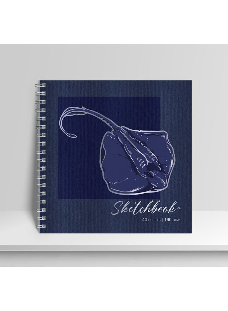 Скетчпад 195*195мм  40л., гребень, 160гр/м2 "Скат"
