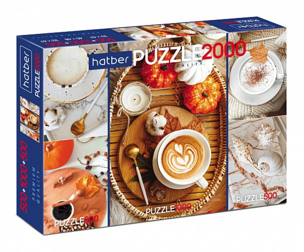 Пазлы    3в1  "Coffee Time" 500+1000+500 дет. Premium