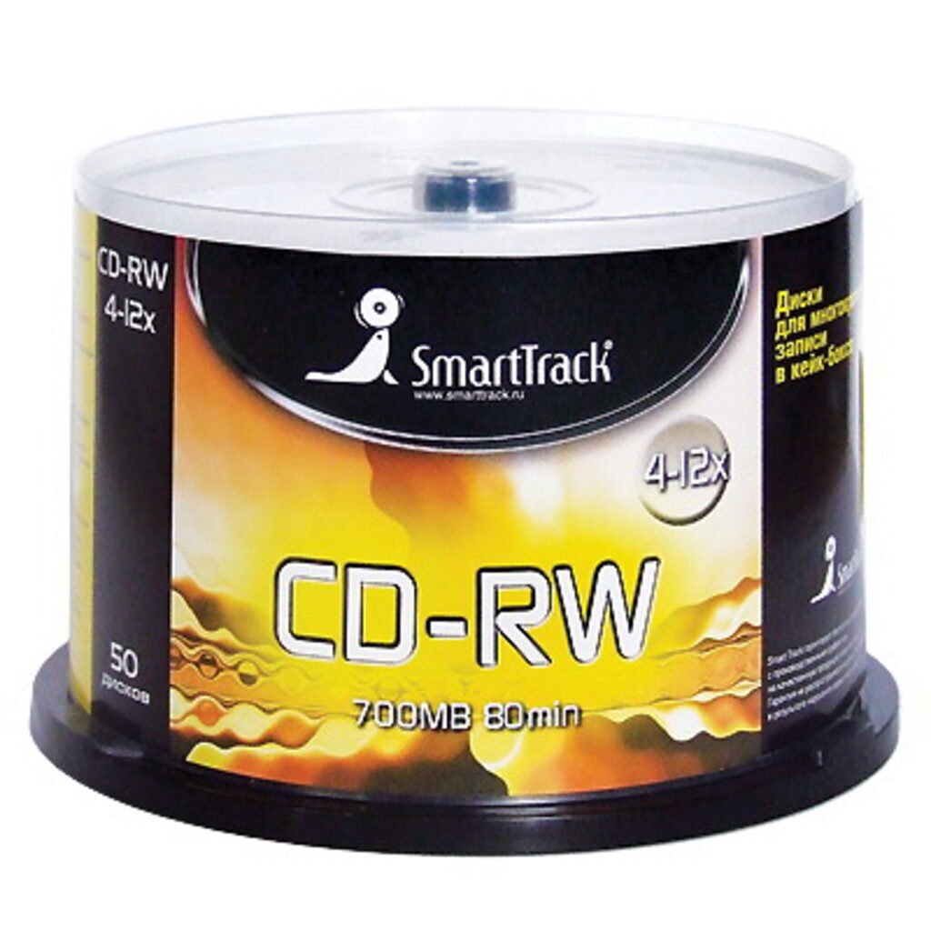 Диск CD-RW Smart Track емкость 700Mb скорость 4-12x 50шт. в банке