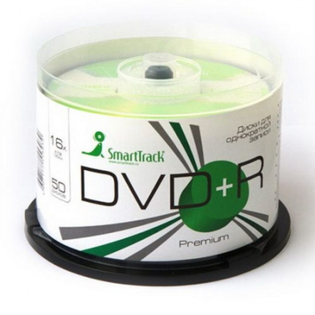 Диск DVD+R Smart Track 16х емкость 4,7Gb, 50шт. в банке