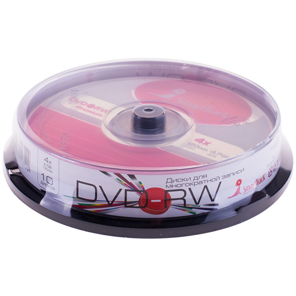 Диск DVD-RW Smart Truck 4х емкость 4,7Gb, 10шт в банке