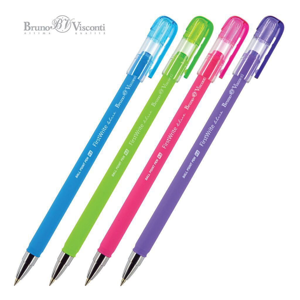 Ручка шар. BV "FirstWrite. Special" синяя, 0,5мм, 4 цв. корпуса