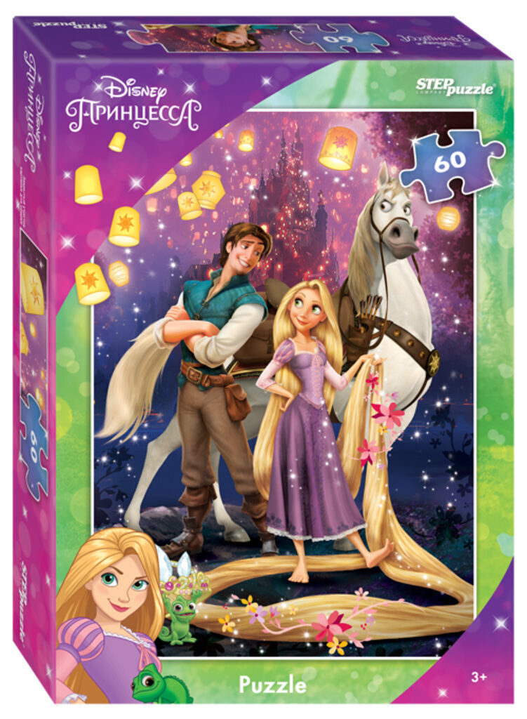 Пазлы   60 элементов 330*230мм.  "Рапунцель - 3" Disney