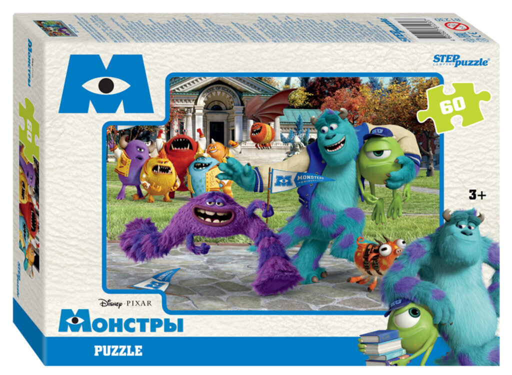 Пазлы   60 элементов 330*230мм.  "Монстры" Disney