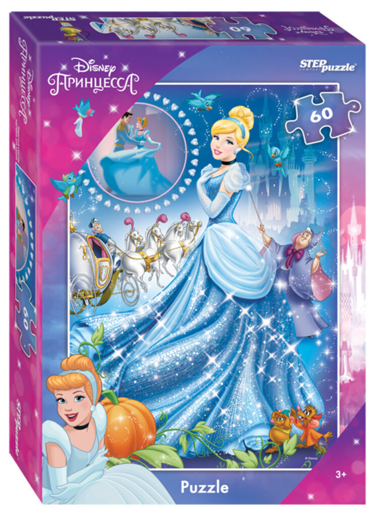 Пазлы   60 элементов 330*230мм.  "Золушка - 3" Disney