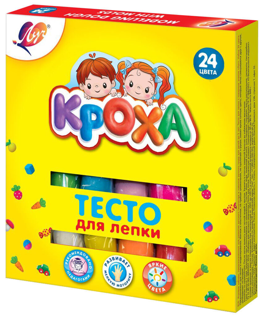 Тесто для лепки 24цв. "Кроха"