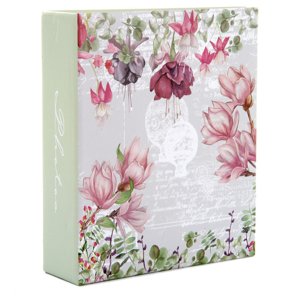 Фотоальбом 100 фото 10*15см Flowers бум.карм.с мемо