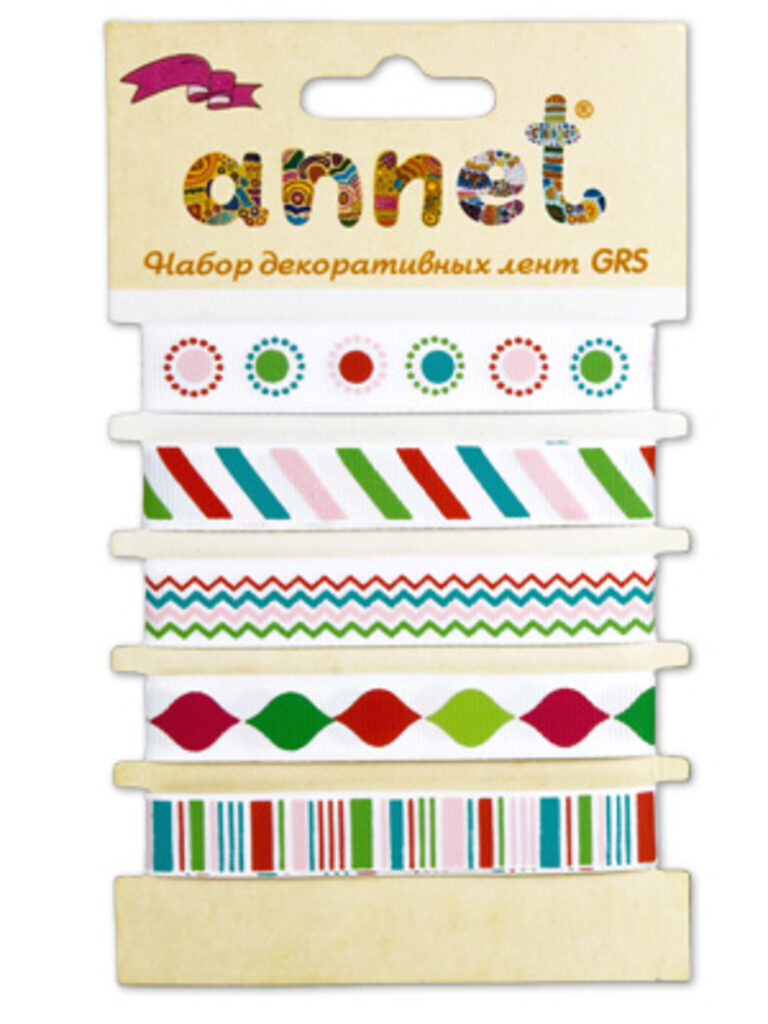 Ленты декоративные 5шт*1м, "Разноцветные фантазии"