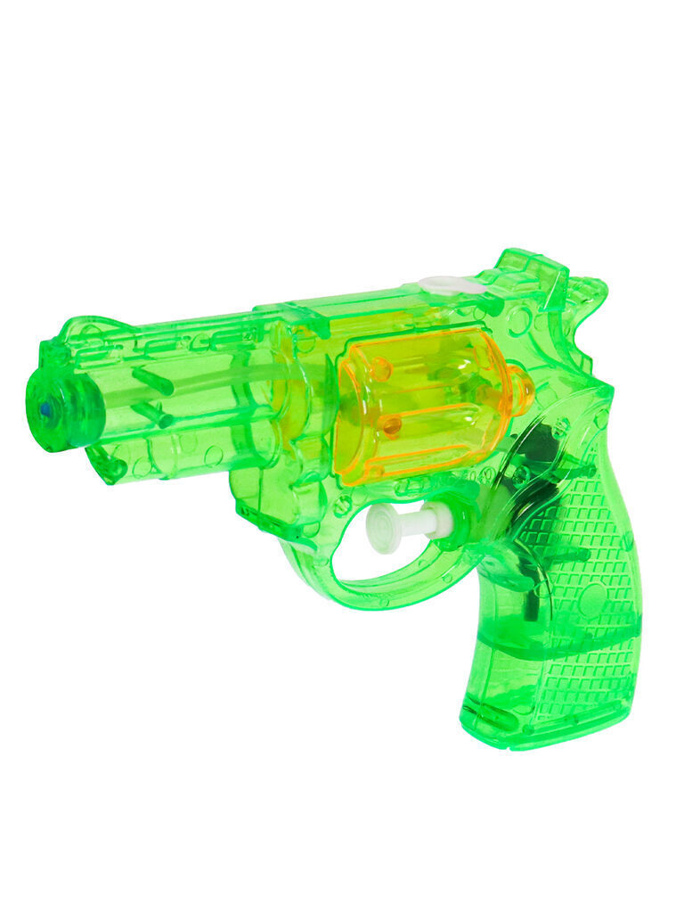 Водяное оружие. Пистолет "Яркий револьвер" 13 см,  250-300 мл, дальность стрельбы 5-6 м