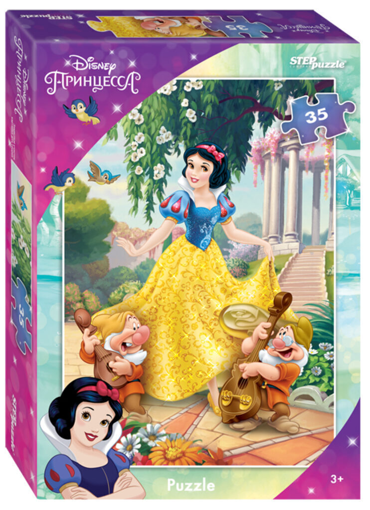 Пазлы   35 элементов  330*230мм.  "Белоснежка - 3" (Disney)
