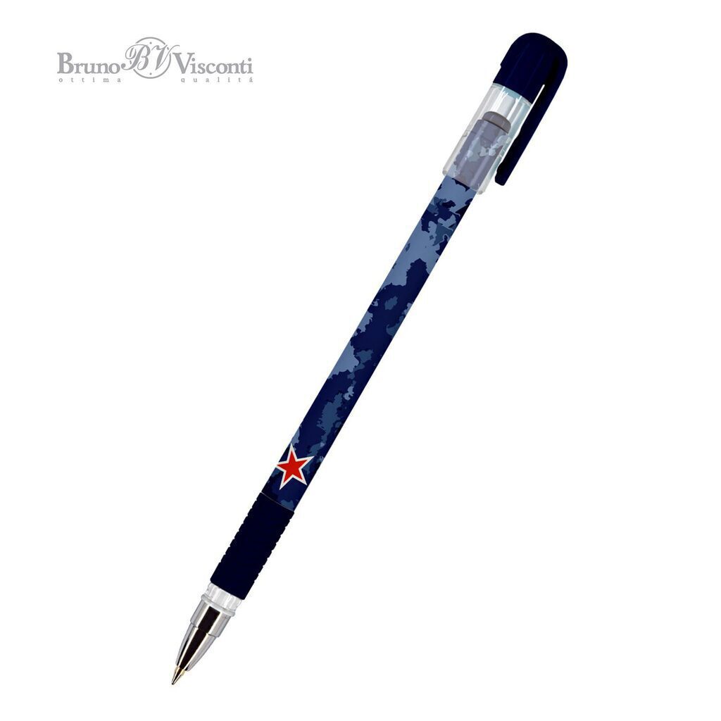 Ручка шар. BV "MagicWrite. Милитари. Звезда", 0,5мм, синяя