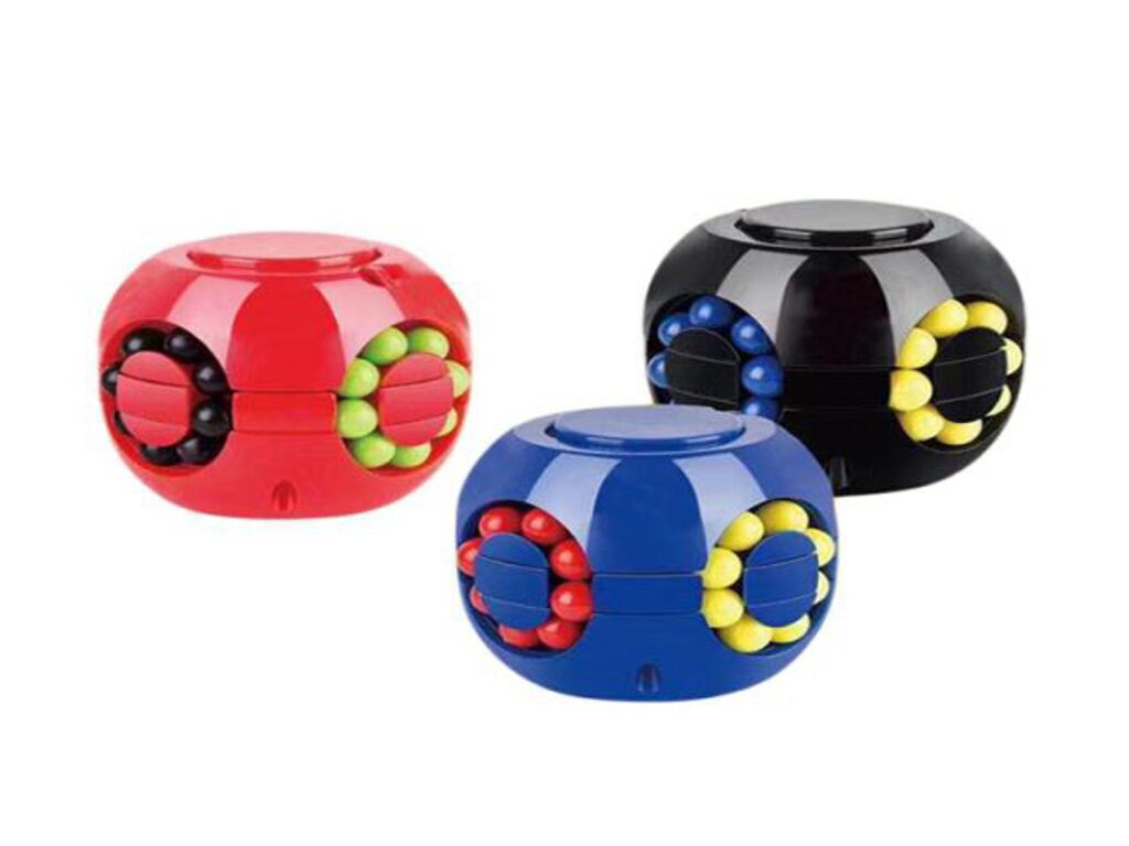 Головоломка "Куб цветной с шариками" 6см
