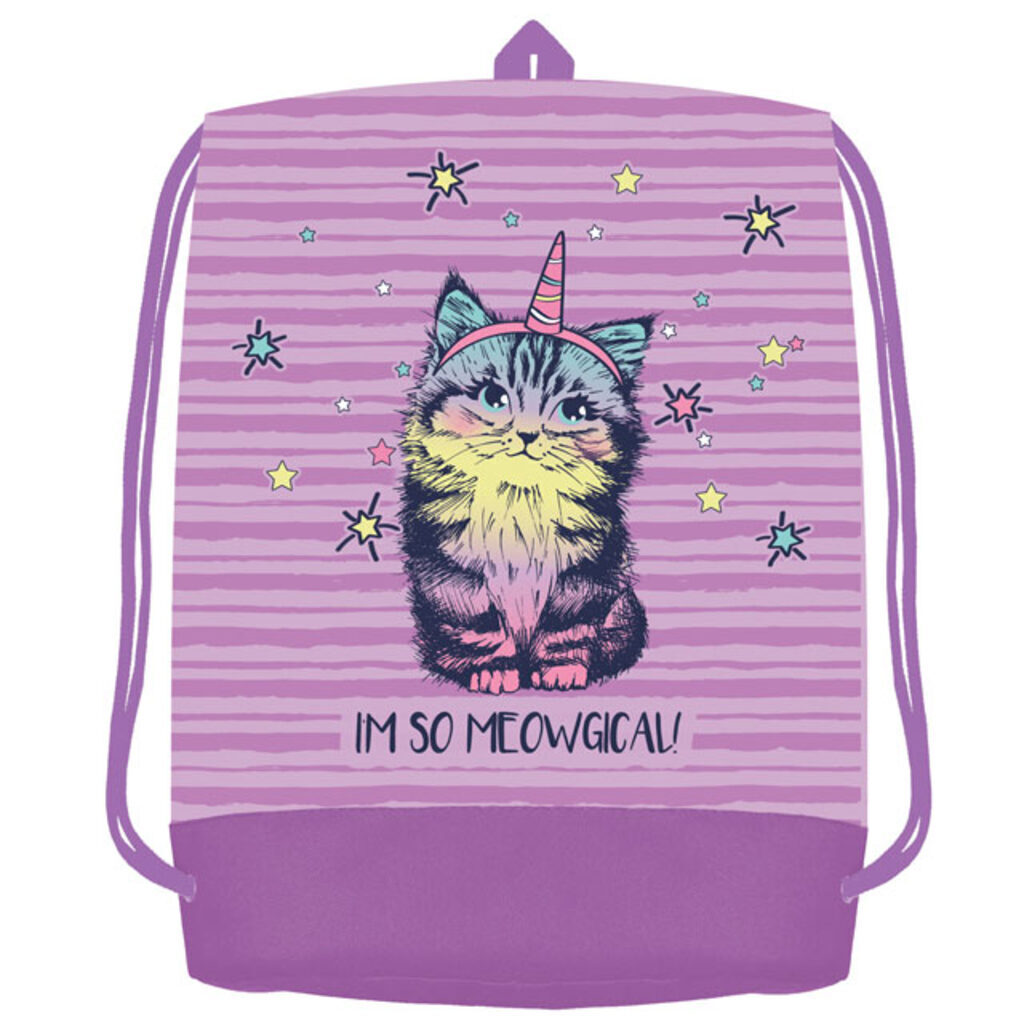 Мешок для обуви 1 отд, 540*410, карман "Caticorn"