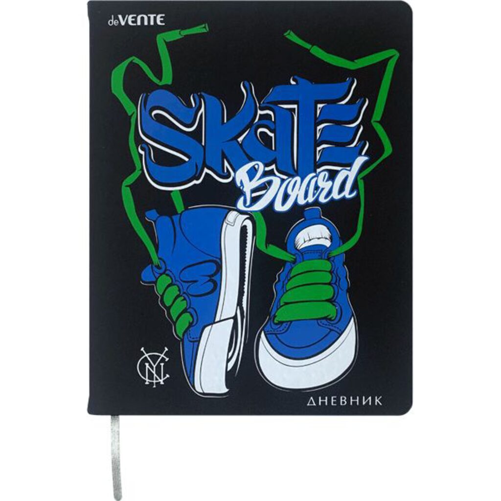 Дневник универсальн. обл. кожзам "Skate Boots" тв.пер., шелкогр, 48л., ляссе