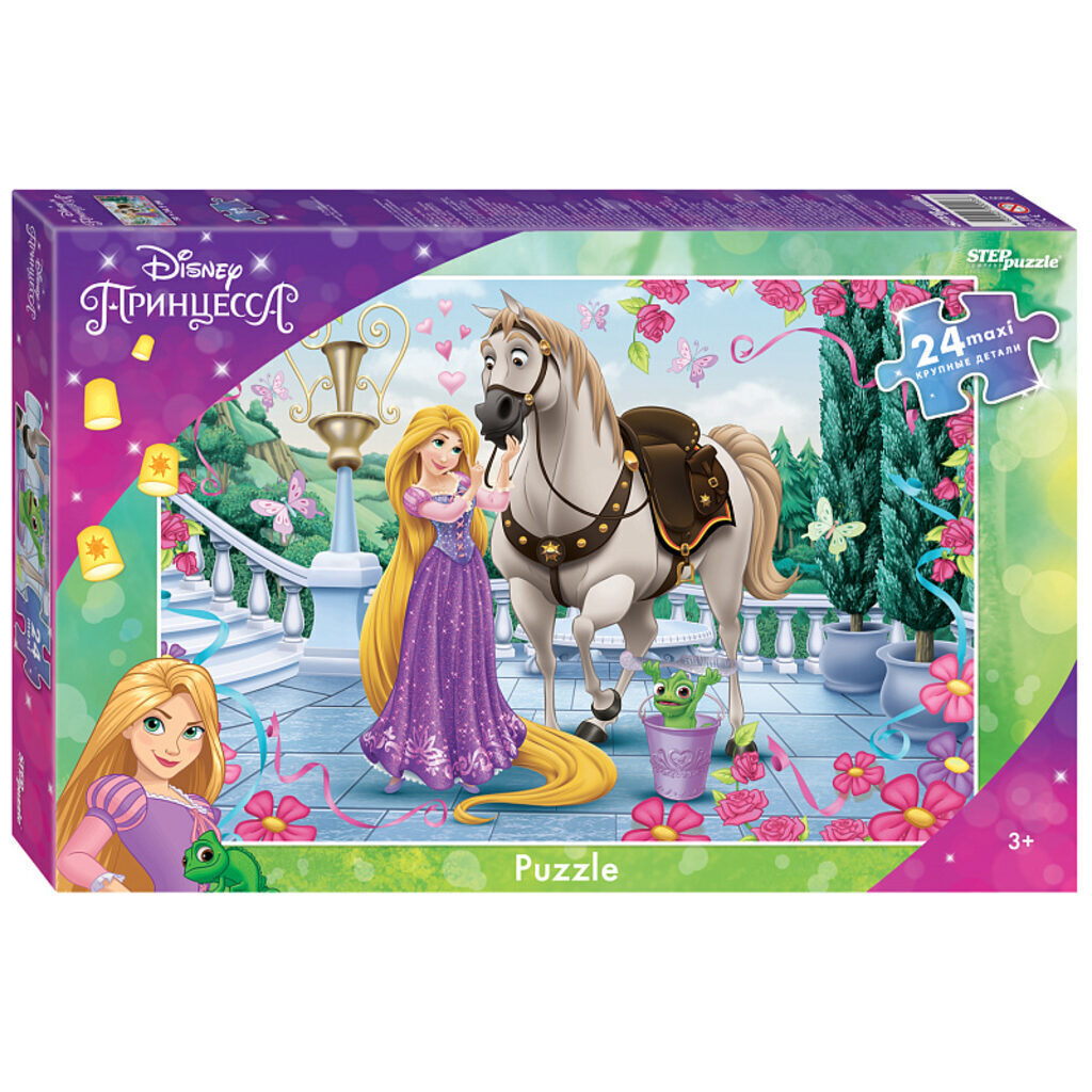 Пазлы МАКСИ 24 элемента  500*345мм.  "Рапунцель - 3" Disney