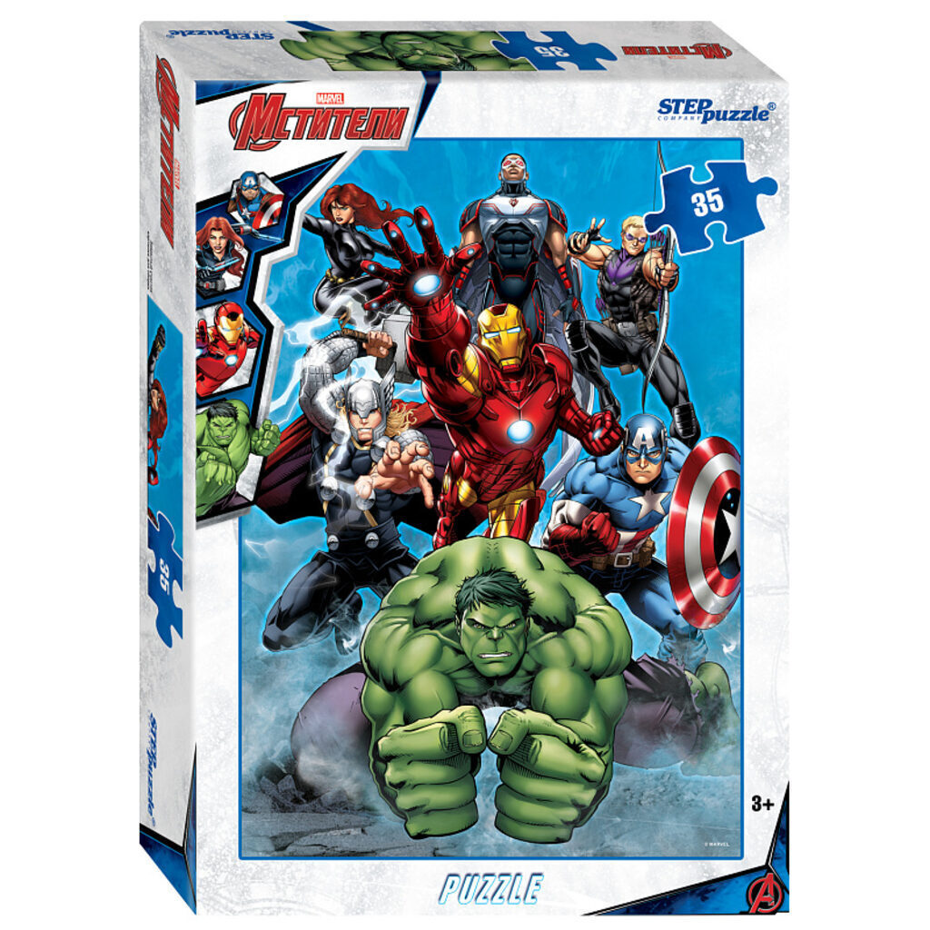 Пазлы   35 элементов  330*230мм.  "Черная вдова" (Marvel)